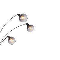 GLOBO Lampen-Serie Seymor - Stehleuchte Rauchglas, Metall & Marmor - Höhe ca. 208 cm