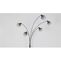 GLOBO Lampen-Serie Seymor - Stehleuchte Rauchglas, Metall & Marmor - Höhe ca. 208 cm