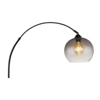 GLOBO Lampe-Serie Newcastle - Stehleuchte Rauchglas & mattschwarzes Metall - Höhe ca. 196 cm