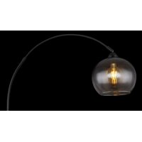 GLOBO Lampe-Serie Newcastle - Stehleuchte Rauchglas & mattschwarzes Metall - Höhe ca. 196 cm