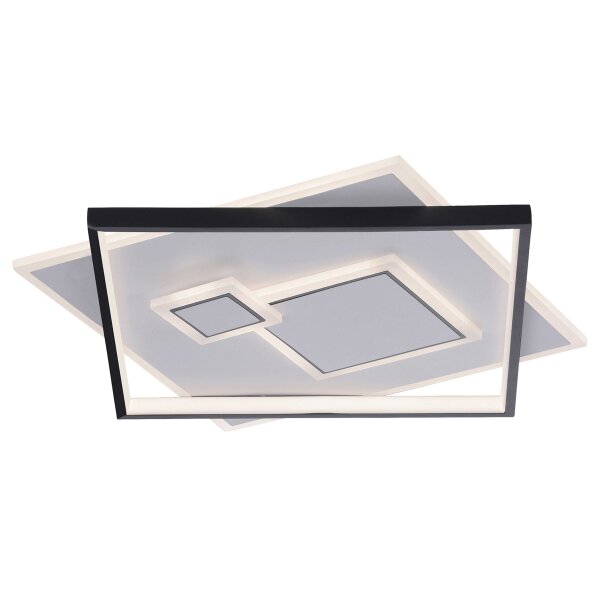 Paul Neuhaus Leuchten Serie Mailak weißes & schwarzes Metall - ca. 57 x 57 cm
