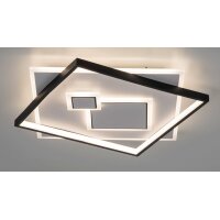 Paul Neuhaus Leuchten Serie Mailak weißes & schwarzes Metall - ca. 57 x 57 cm