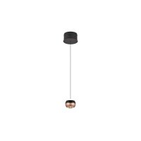 TRIO Leuchten Serie Orbit - Hängelampe mattschwarzes Metall - Durchmesser ca. 16 cm
