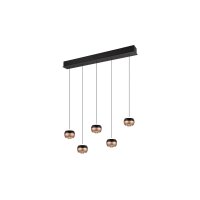TRIO Leuchten Serie Orbit - Hängelampe mattschwarzes...
