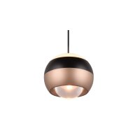 TRIO Leuchten Serie Orbit - Hängelampe mattschwarzes Metall - Länge ca. 100 cm