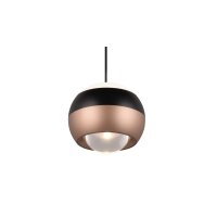 TRIO Leuchten Serie Orbit - Hängelampe mattschwarzes Metall - Länge ca. 100 cm