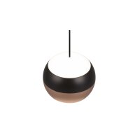 TRIO Leuchten Serie Orbit - Hängelampe mattschwarzes Metall - Länge ca. 100 cm