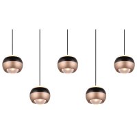 TRIO Leuchten Serie Orbit - Hängelampe mattschwarzes Metall - Länge ca. 100 cm