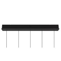 TRIO Leuchten Serie Orbit - Hängelampe mattschwarzes Metall - Länge ca. 100 cm