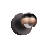TRIO Leuchten Serie Orbit - Wandspot mattschwarzes Metall...