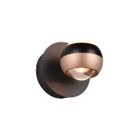 TRIO Leuchten Serie Orbit - Wandspot mattschwarzes Metall - Durchmesser ca. 14 cm
