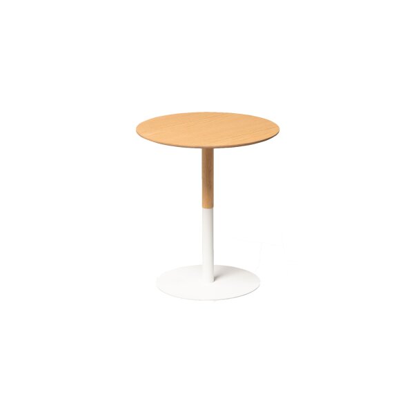 Beistelltisch Zoe 1 Wildeiche & Weiß – Durchmesser ca. 40 cm