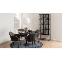 Vitrine Seaford im Industrielook Glas, Holz & Metall...