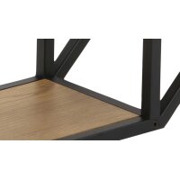 Regal Seaford im Industrielook als Wandregal Wildeiche & Schwarz – vier Fächer, Durchmesser ca. 77 cm