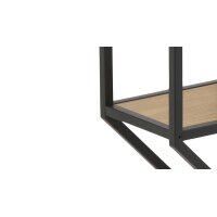 Regal Seaford im Industrielook als Wandregal Wildeiche & Schwarz – vier Fächer, Durchmesser ca. 77 cm