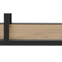 Regal Seaford im Industrielook als Wandregal Wildeiche & Schwarz – vier Fächer, Durchmesser ca. 77 cm