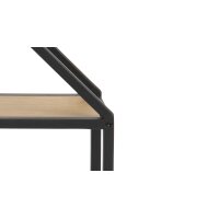 Regal Seaford im Industrielook als Wandregal Wildeiche & Schwarz – vier Fächer, Durchmesser ca. 77 cm