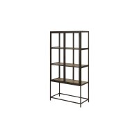 Vitrine Seaford im Industrielook Glas, Wildeiche &...