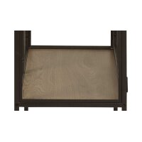 Vitrine Seaford im Industrielook Glas, Wildeiche & Metall – zwei Türen, Breite ca. 77 cm