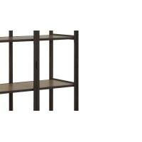 Vitrine Seaford im Industrielook Glas, Wildeiche & Metall – zwei Türen, Breite ca. 77 cm