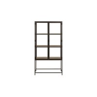Vitrine Seaford im Industrielook Glas, Wildeiche & Metall – zwei Türen, Breite ca. 77 cm