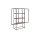 Vitrine Seaford im Industrielook Glas, Wildeiche & Metall – zwei Türen, Breite ca. 77 cm