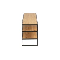 Medienregal Seaford im Industrielook als TV-Tisch Wildeiche & Schwarz – Länge ca. 120 cm