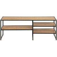 Medienregal Seaford im Industrielook als TV-Tisch Wildeiche & Schwarz – Länge ca. 120 cm