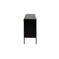 Sideboard Seaford im Industrielook Wildeiche & Schwarz – zwei Türen, drei Schubladen, Länge ca. 160 cm