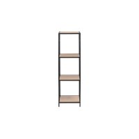 Regal Seaford im Industrielook als Wohnmöbel Wildeiche & Schwarz – drei Fächer, Höhe ca. 120 cm