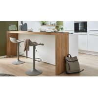 WERT KÜCHE® Nora mit gorenje Einbaugeräten Kristallweiß & Aurora Eiche – Stellfläche ca. 299 x 275 cm