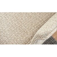Interliving Esszimmer Serie 5115 - Armlehnstuhl mit meliertem Bezug beiger Webstoff Shout 05 & anthrazitfarbenes Metall
