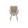 Interliving Esszimmer Serie 5115 - Armlehnstuhl mit meliertem Bezug beiger Webstoff Shout 05 & anthrazitfarbenes Metall
