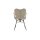 Interliving Esszimmer Serie 5115 - Armlehnstuhl mit meliertem Bezug beiger Webstoff Shout 05 & anthrazitfarbenes Metall