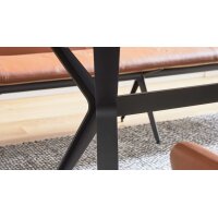 Interliving Esszimmer Serie 5115 - Esstisch mit Eichenholz astige Eiche & anthrazitfarbenes Metall - ca. 200 x 100 cm