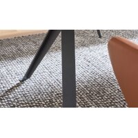 Interliving Esszimmer Serie 5115 - Esstisch mit Eichenholz astige Eiche & anthrazitfarbenes Metall - ca. 200 x 100 cm