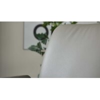 Interliving Esszimmer Serie 5115 - Armlehn-Drehstuhl mit Lederbezug lavafarbenes Leder & anthrazitfarbenes Metall