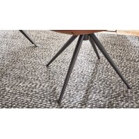 Interliving Esszimmer Serie 5115 - Armlehnstuhl mit Stativgestell sattelfarbenes Leder LD2015 & anthrazitfarbenes Metall