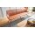 Interliving Esszimmer Serie 5115 - Polsterbank mit Lederbezug sattelfarbenes Leder LD2015 & anthrazitfarbenes Metall - Länge ca. 215 cm
