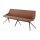 Interliving Esszimmer Serie 5115 - Polsterbank mit Lederbezug sattelfarbenes Leder LD2015 & anthrazitfarbenes Metall - Länge ca. 215 cm