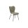 Interliving Esszimmer Serie 5115 - Vierfußstuhl mit Stoff und Leder jadefarbenes Leder LD7830 & moosfarbener Bezug Sneak 59, umbraugraues Metall