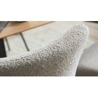 Interliving Esszimmer Serie 5115 - Vierfußstuhl mit kuscheligem Bezug naturweißer Bezug Alpine 01 & anthrazitfarbenes Metall