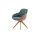 Interliving Esszimmer Serie 5115 - Armlehnstuhl in Stoff-Leder-Kombination sattelfarbenes Leder LD2015 & denimfarbener Bezug Alpine 153, Eiche
