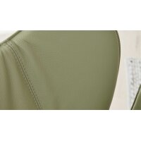 Interliving Esszimmer Serie 5115 - Armlehnstuhl mit Lederbezug jadefarbenes Leder LD7830 & anthrazitfarbenes Metall