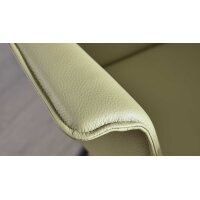 Interliving Esszimmer Serie 5115 - Armlehnstuhl mit Lederbezug jadefarbenes Leder LD7830 & anthrazitfarbenes Metall