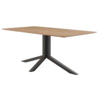 Interliving Esszimmer Serie 5115 - Esstisch mit viel Platz astige Eiche & anthrazitfarbenes Metall - ca. 180 x 100 cm