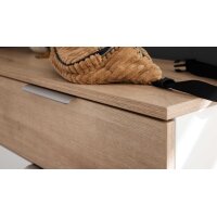 Interliving Garderobe Serie 6012 - Garderoben-Set weißer Mattlack & Steineiche - dreiteilig