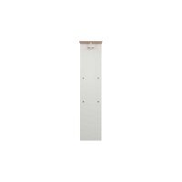 Interliving Garderobe Serie 6012 - Wandgarderobe weißer Mattlack & Steineiche - ca. 40 x 180 cm