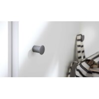 Interliving Garderobe Serie 6012 - Schuhschrank weißer Mattlack & Steineiche - eine Schublade, zwei Klappen, Breite ca. 120 cm