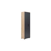 Interliving Garderobe Serie 6012 - Garderobenschrank anthrazitfarbener Mattlack & Asteiche - eine Tür, Breite ca. 60 cm